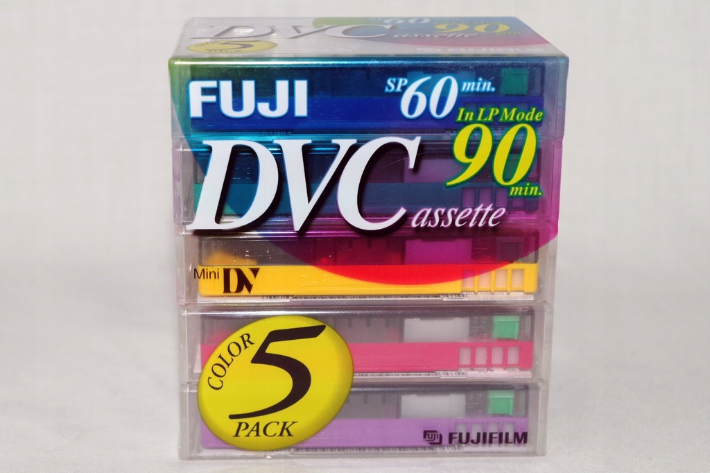 5x FUJI mini DV COLOR mix 60 min/90 LP *NOWE JAPAN