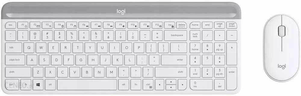 Zestaw bezprzewodowy klawiatura + mysz Logitech MK470 Slim Combo biały