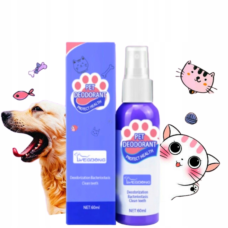 60ml Pet Oral Cleanse Spray Artykuły czyszczenia zębów na psy i koty