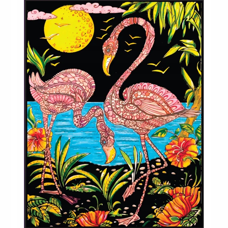Kolorowanka Welwetowa 47x35 Flamingi