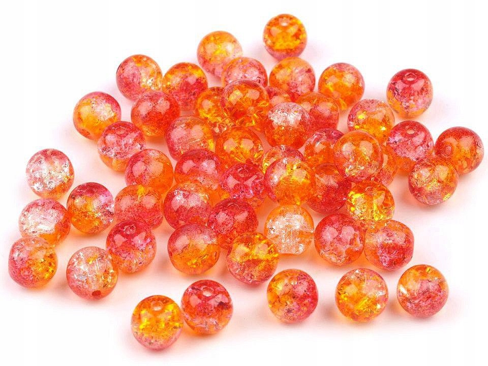 50g (48009) pomarańczowy szklane koraliki