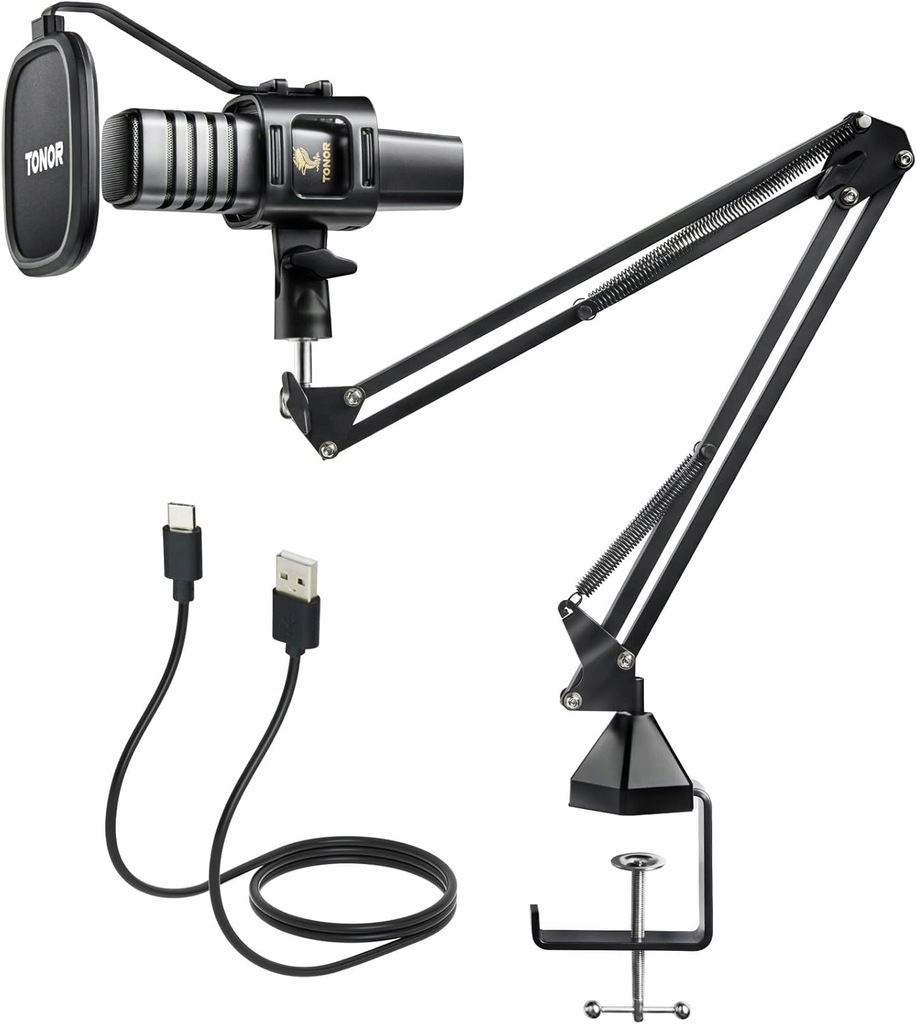 TONOR TD510+ Mikrofon XLR/USB Gamingowy+Statyw do Komputera do Studia