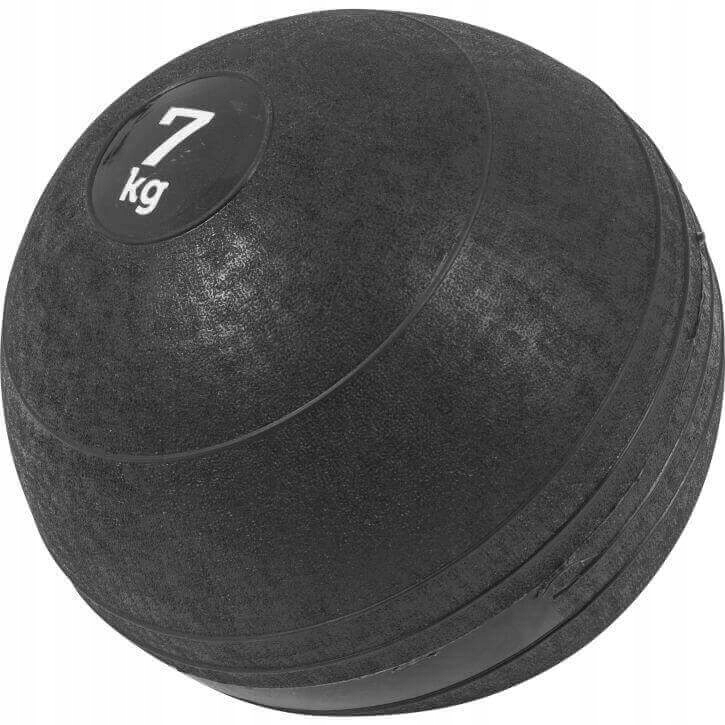 Piłka lekarska 7 kg gumowa, czarna Slamball