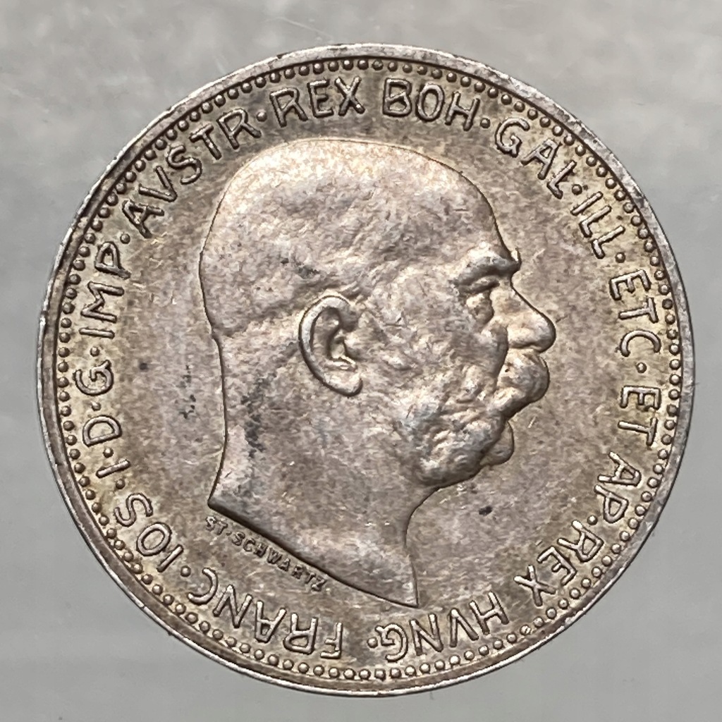Austria 1 korona 1913 śliczne srebro
