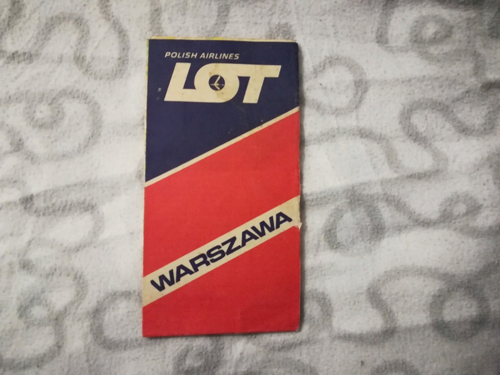 LOT plan Warszawy 1977 + Zapraszamy do samolotu