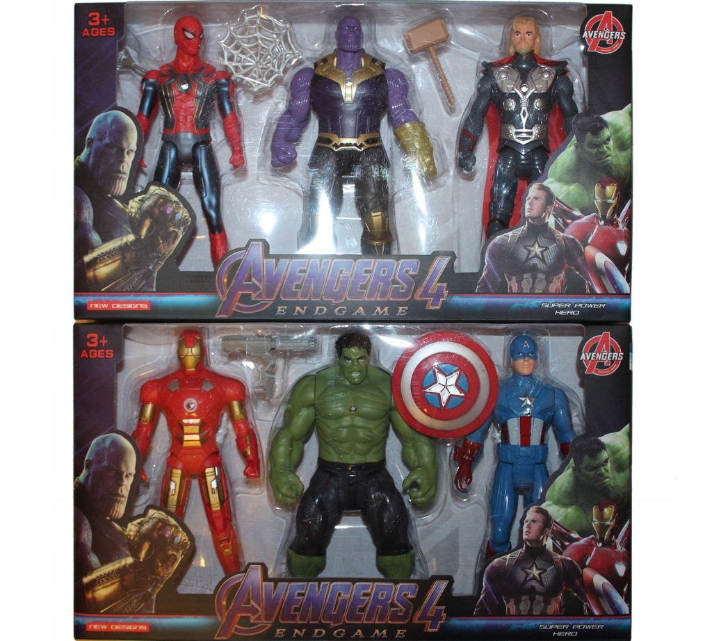 Duży Zestaw Figurek Avengers 6 szt Figurki HULK