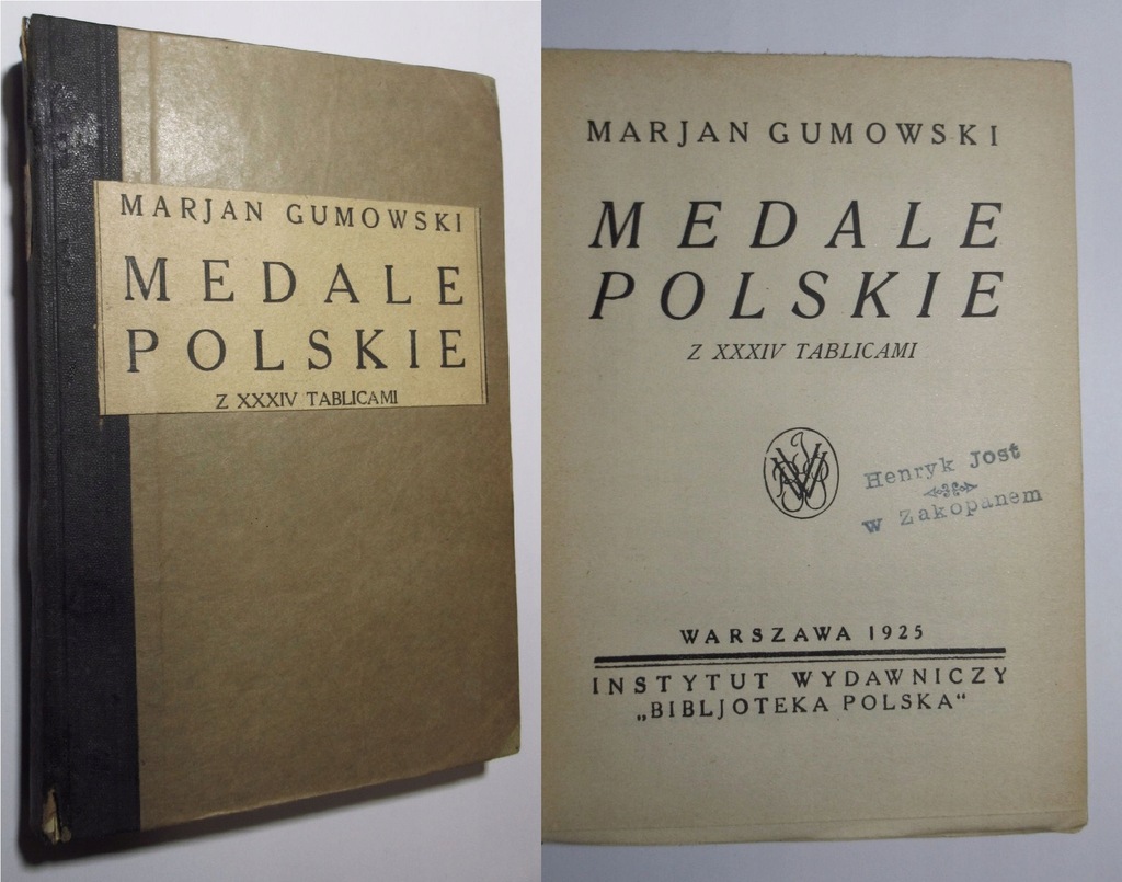 Medale polskie, Marian Gumowski, 1925, TABLICE