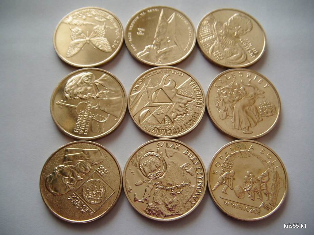 2 zł. 2001 Rocznik 9 monet