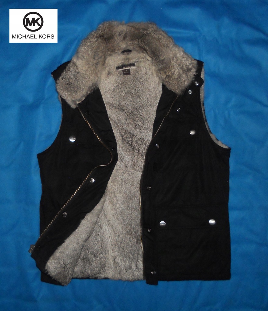 Michael Kors Rabbit Fur Vest Kamizelka M ska M L 12640649131