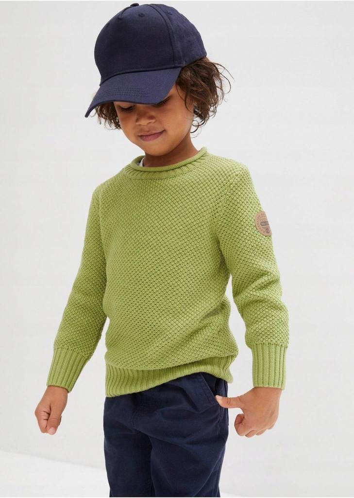 116 (111 - 116 CM) zsz SWETEREK CHŁOPIĘCY ZIELONY