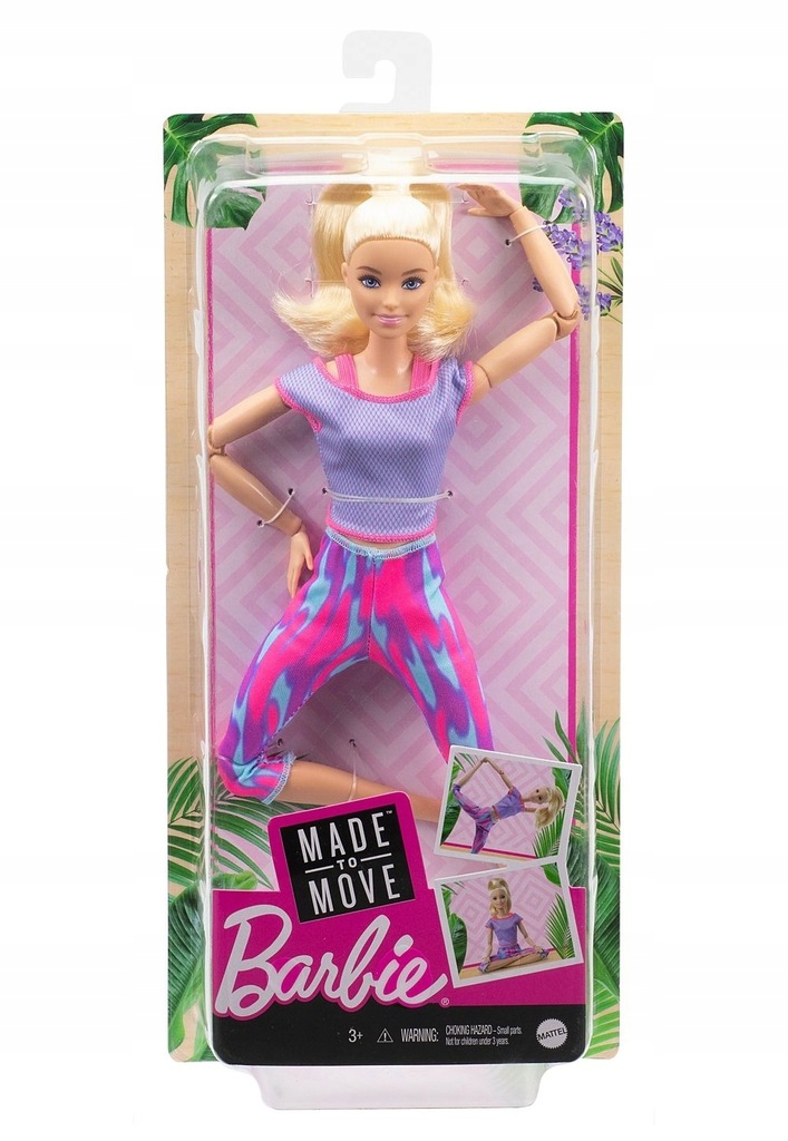 BARBIE Made to Move Blondynka Fioletowa GXF04