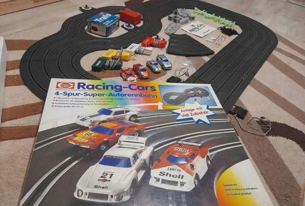 Tor samochodowy 4 auta DDR PRL, 100% kpl., Unikat!