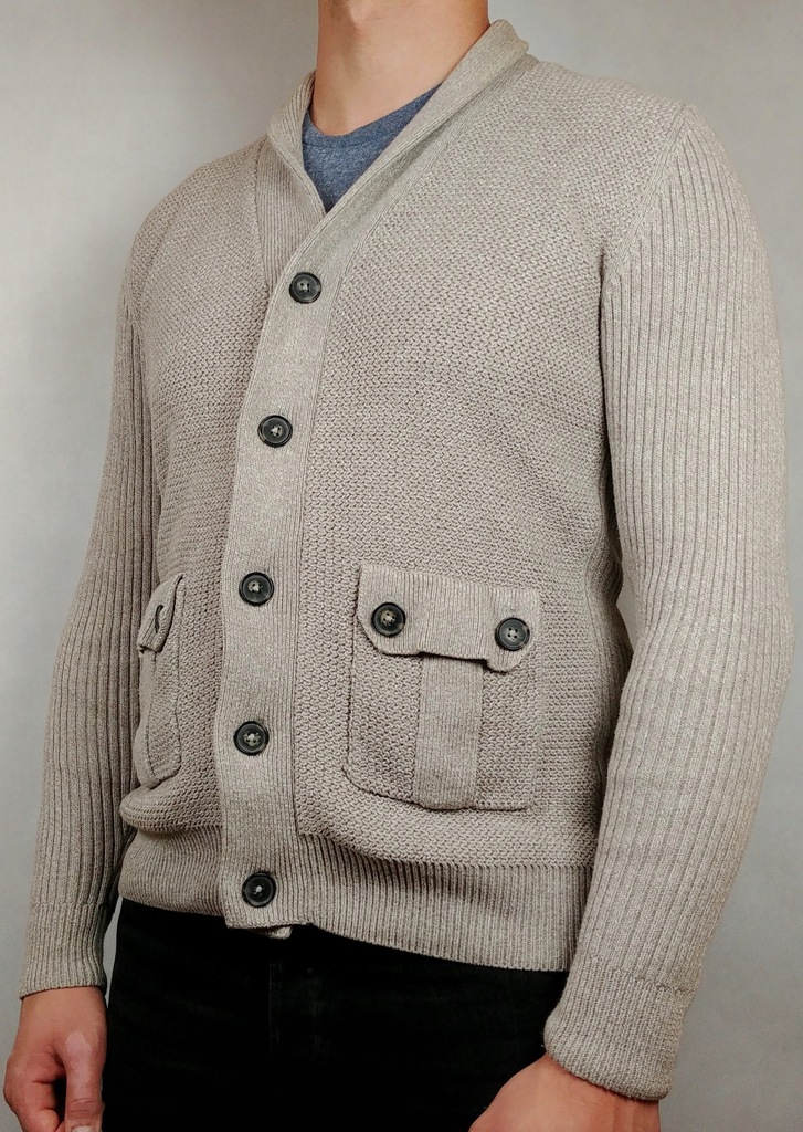 H&M modny sweter męski rozpinany bawełna r. M