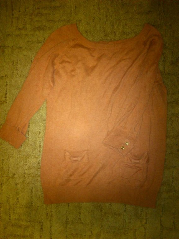 Piękny pomarańczowy sweterek r.S WOŚP