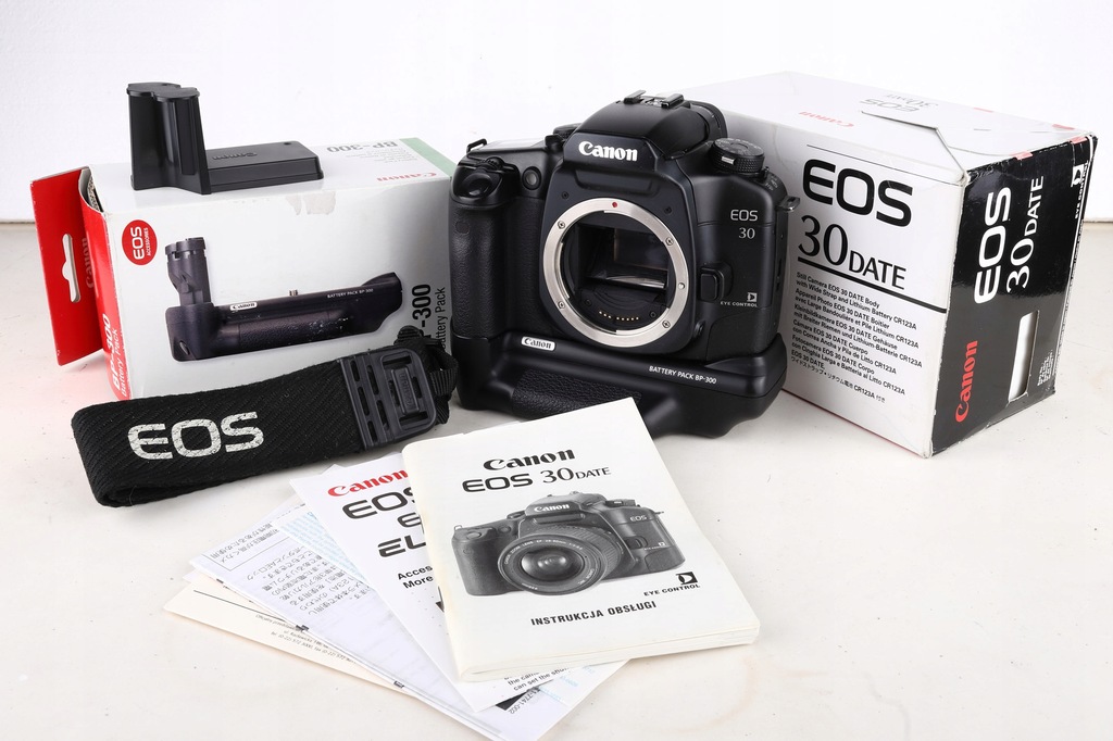 Aparat Canon EOS 30 +Battery Pack BP-300 -Jak NOWY