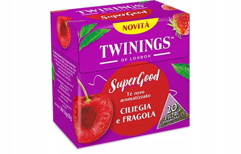 Twinings SuperGood wiśnia truskawka x20 piramidek