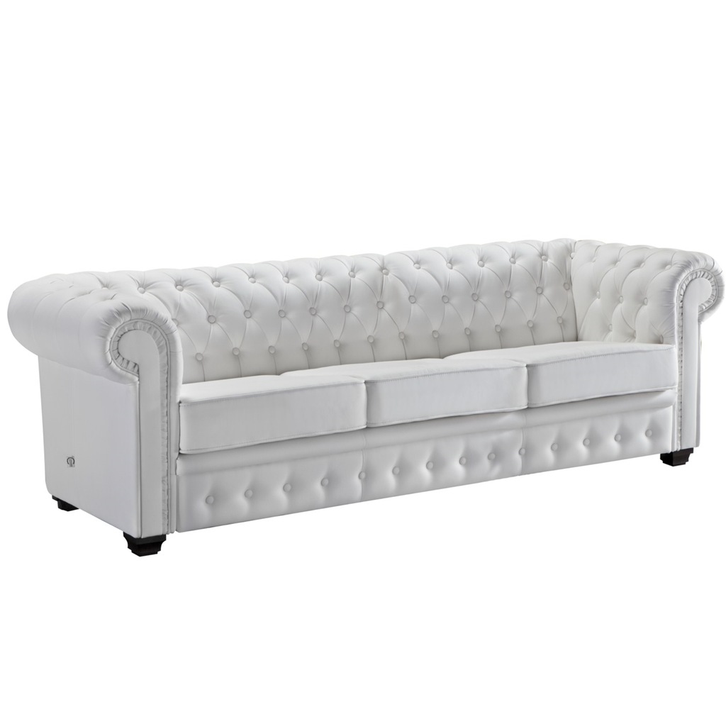 CHESTERFIELD sofa glamour 3os stylowa pikowana 2B