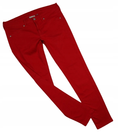 162_ MANGO spodnie RURKI czerwone 42/XL