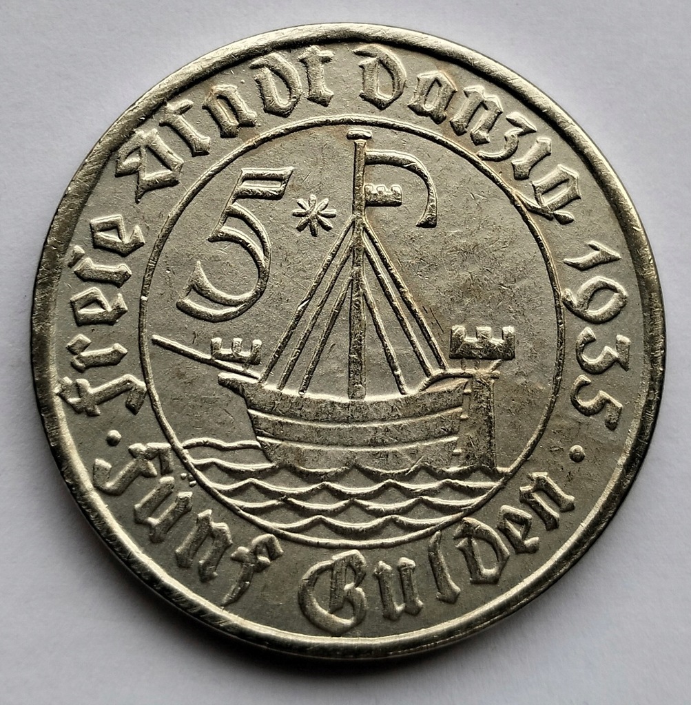 5 GULDEN 1935 GDAŃSK - POLSKA - KOPIA