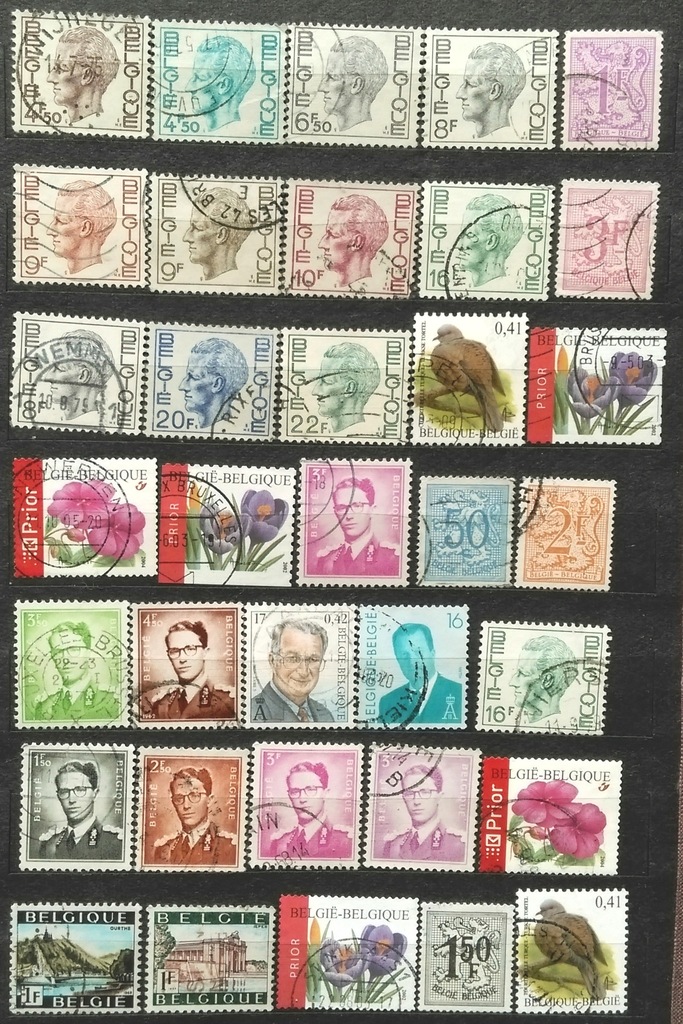 Belgia zestaw starych znaczków kasowanych 11