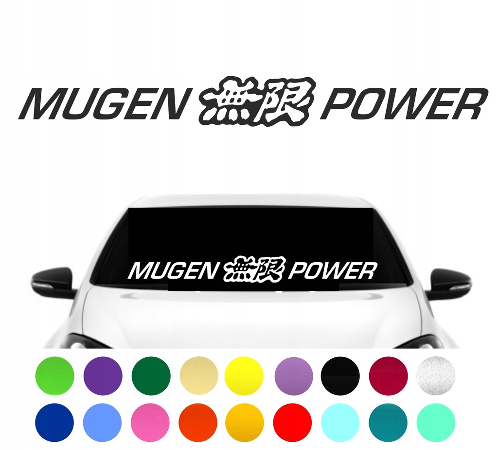 MUGEN POWER Naklejka na Szybę Samochód Auto Warianty 40/50/60 cm (36)