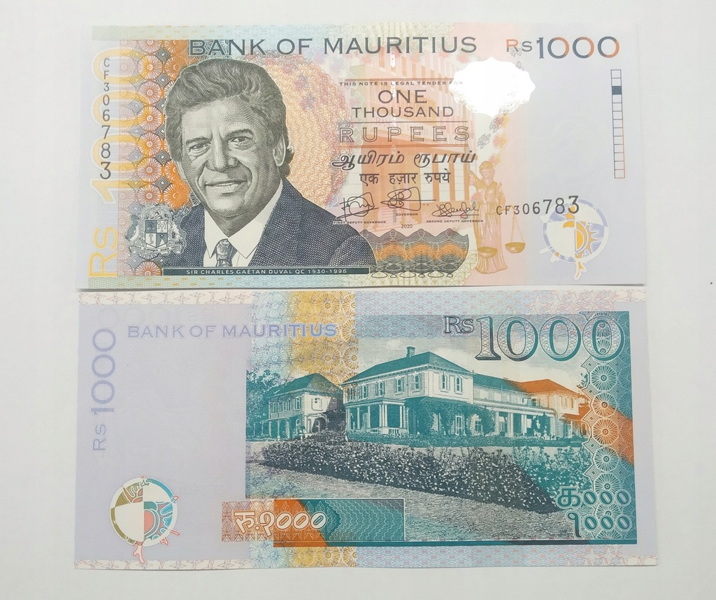 MAURITIUS 1000 RUPII 2020 UNC