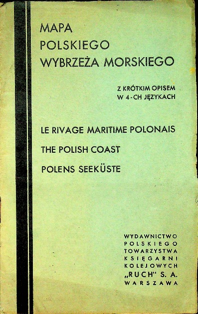 Mapa polskiego wybrzeża morskiego ok 1932 r.
