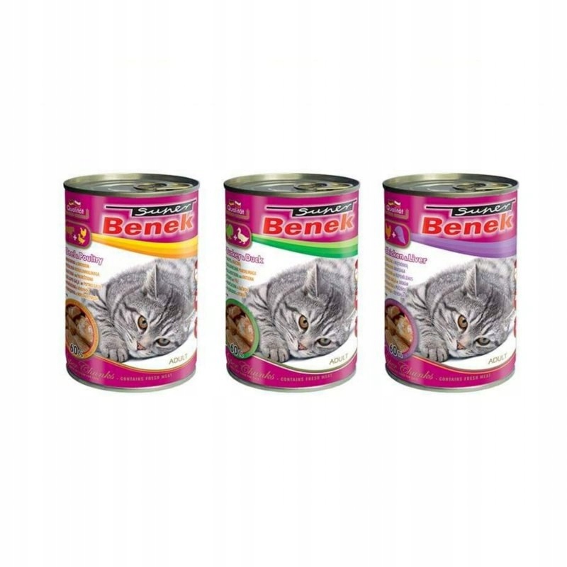 SUPER BENEK Chunks kurczak z wątróbką 415g