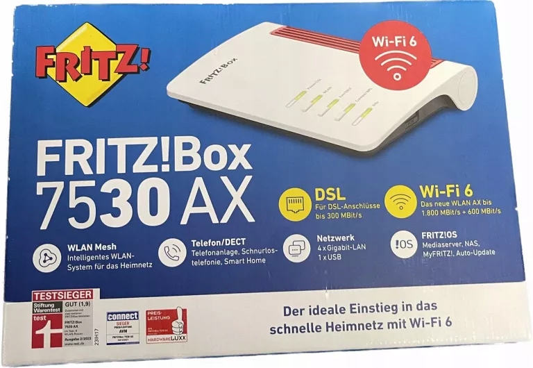 ROUTER WIFI AVM FRITZ!BOX 7530 AX 2,4/5 GHZ