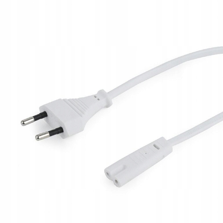 Gembird Power cord, 1.8 m White, EU input 2 pin pl