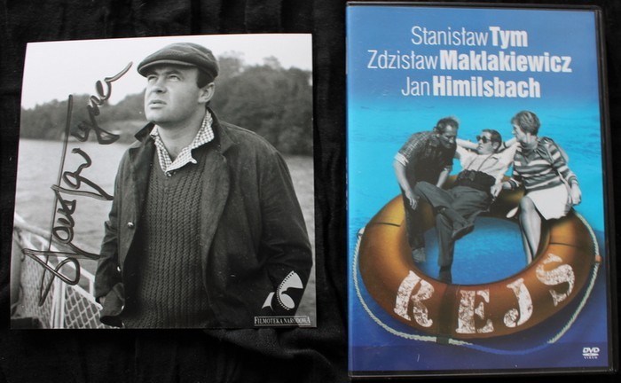 Rejs - Stanisław Tym z dedykacją, autografem +foto