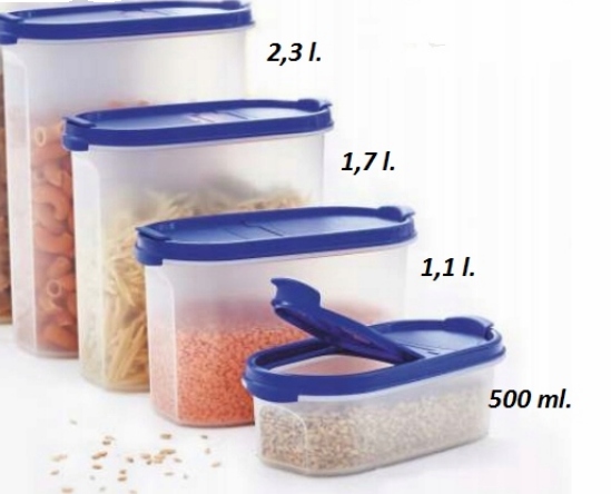 TUPPERWARE POJEMNIKI NIEZBĘDNIK ZAWSZE SYPKIE x 4