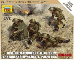 ZVEZDA 6167 1:72 British Machinegun With Crew 1939-1943