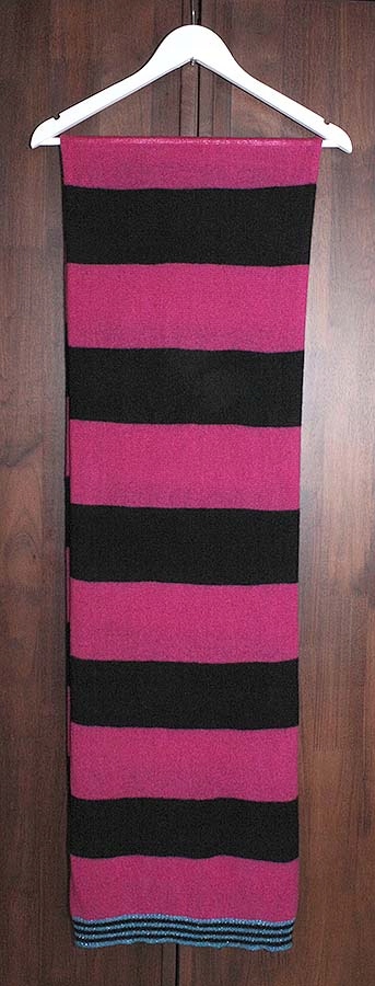 ogromny szal M&S 100% cashmere striped