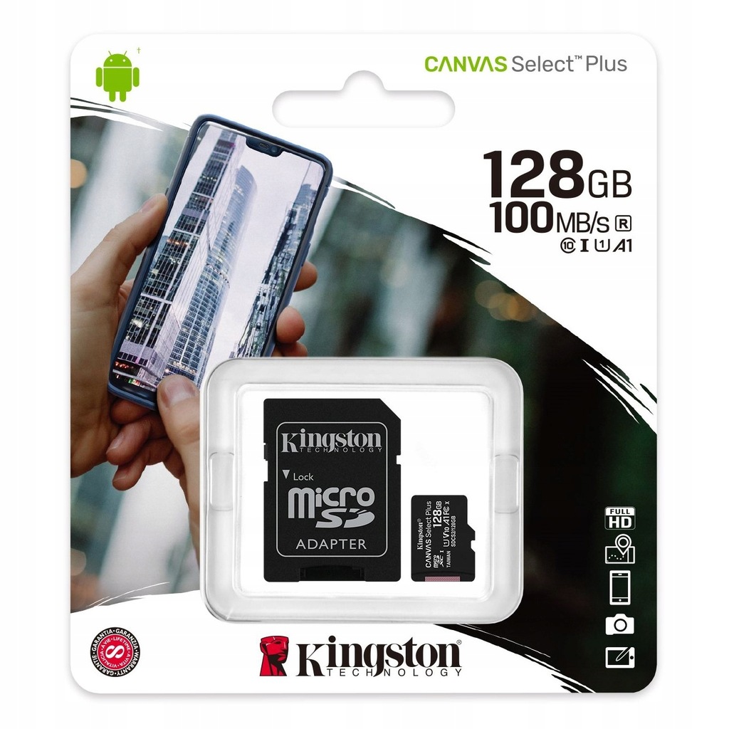 KINGSTON 128GB KARTA MICRO SD DO TELEFONU ADAPTER