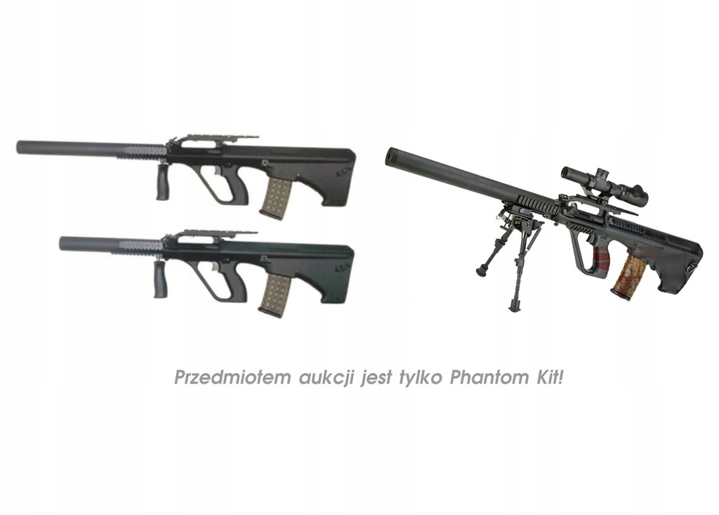 King Arms AUG Phantom Kit lufa wyciszona szyny RIS