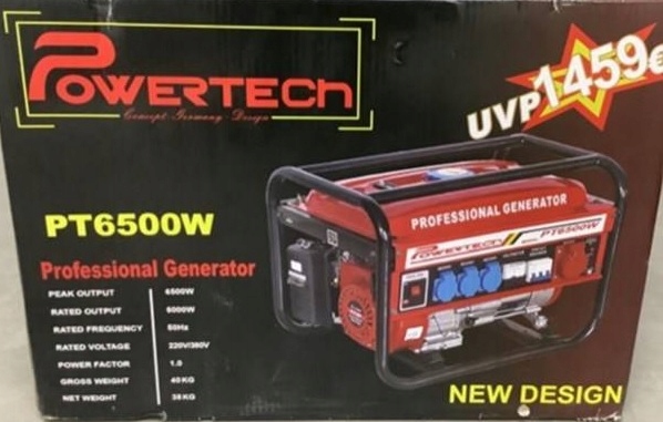 Generator, agregat prądotwórczy Powertech PT6500W - 10237772805 ...