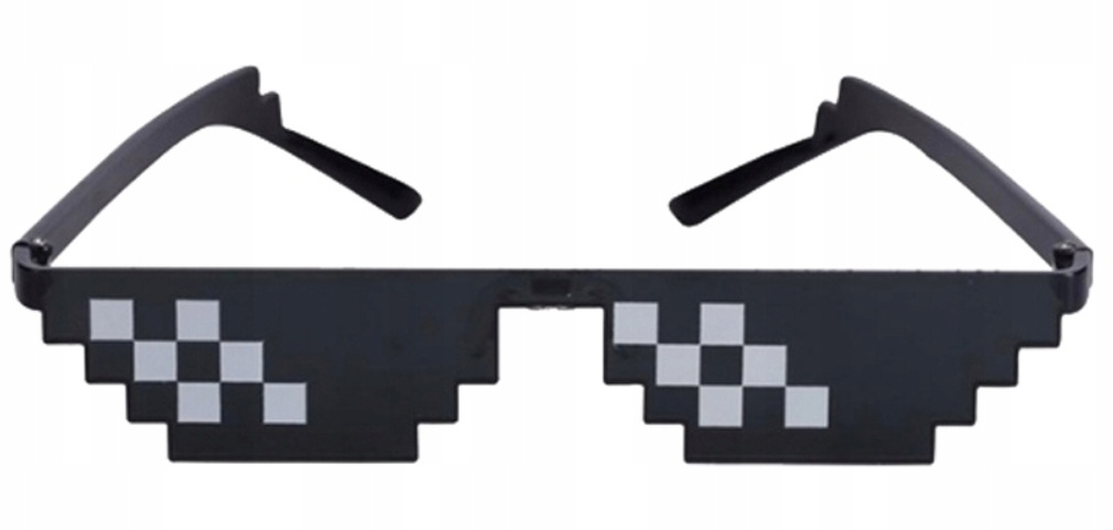 CZARNE OKULARY PIXEL W 2 RÓŻNYCH WZORACH