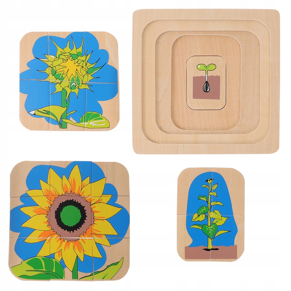 1 Set 3D Puzzle Board Wooden Cartoon Multilayer