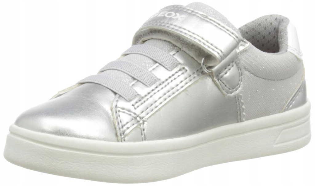 Geox J Djrock Girl Sneakers, srebrne, 39 EU,