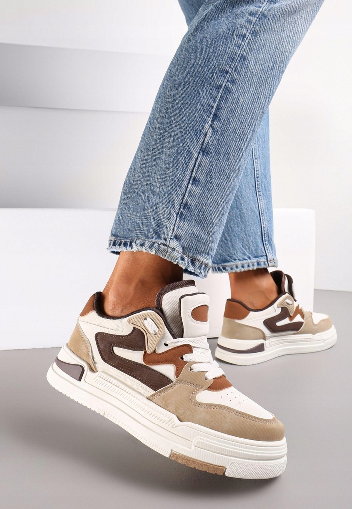 Renee Ciemnobeżowe Sneakersy damskie 36