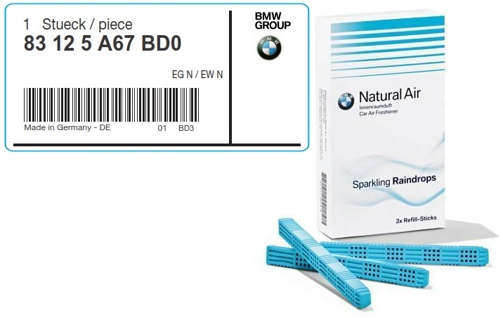 nowy oryg wkład zapach Sparkling Raindrops BMW ASO - 9166390190 ...