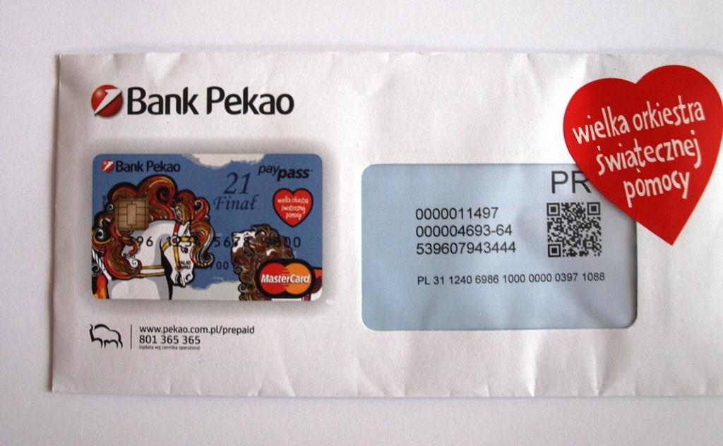 Karta prepaid Bank Pekao WOŚP 21 Finał