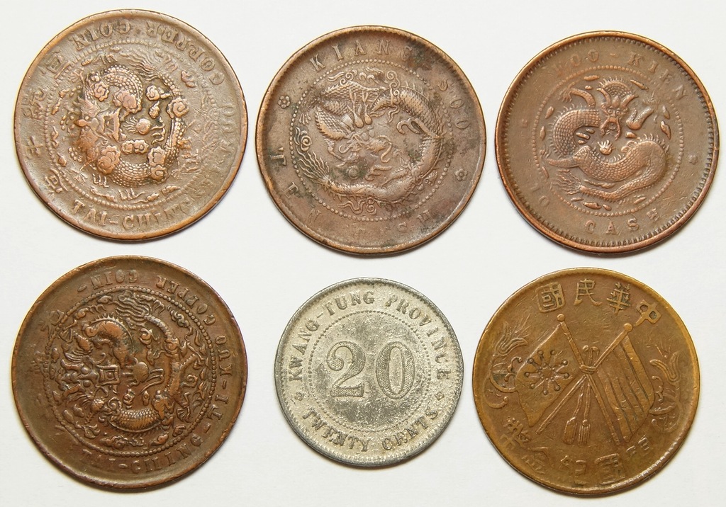 kp zestaw 6 sztuk monet - Chiny