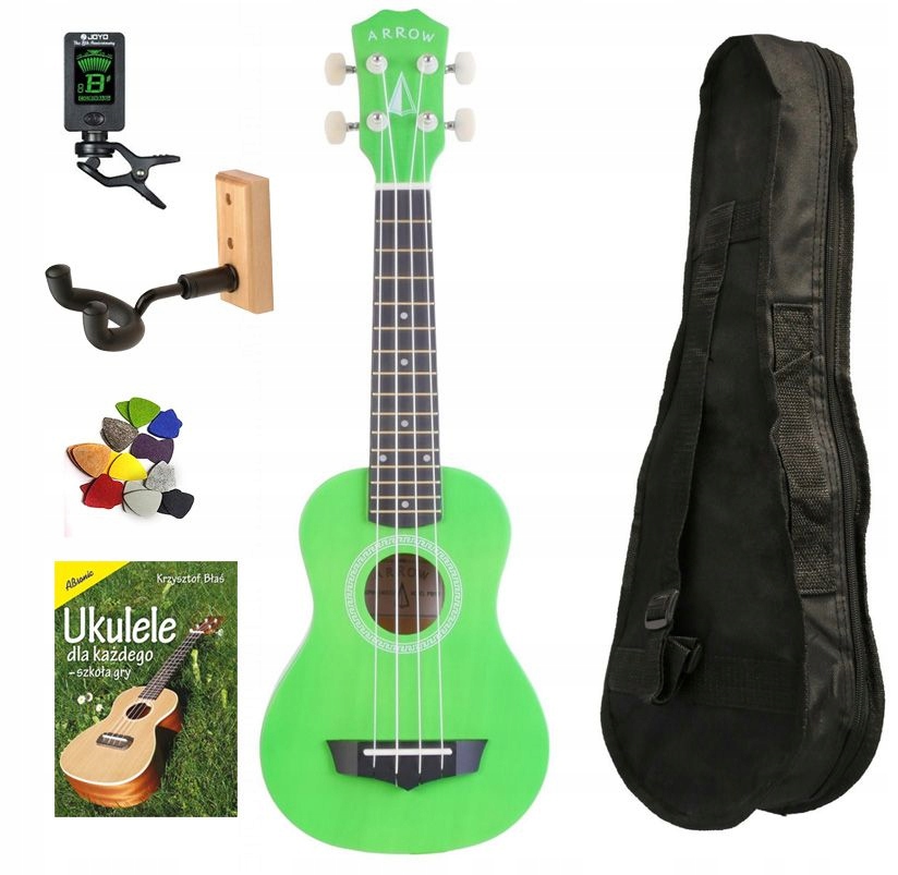 Arrow PB10 GR Soprano Green ukulele sopranowe PACK