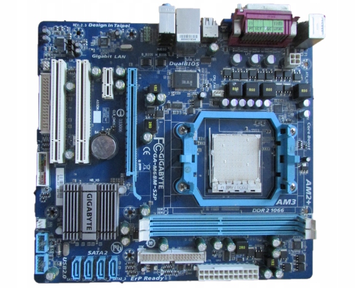 Płyta główna Gigabyte GA-M68M-S2P ,DDR2,AM3,125W - 10655909449 ...