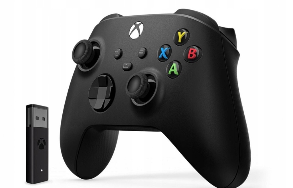 Kontroler Pad Microsoft Xbox | PC + Adapter Czarny
