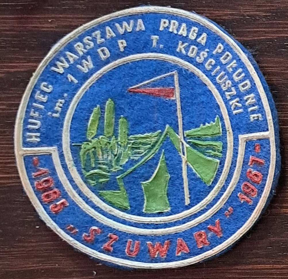 ZHP HUFIEC WARSZAWA PRAGA POŁ. 1967 - naszywka