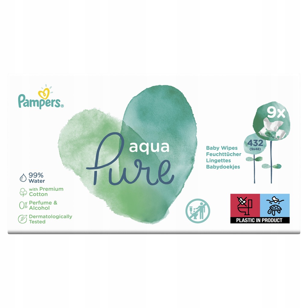 Купить Салфетки Pampers Aqua Pure 9 x 48 шт.: отзывы, фото, характеристики в интерне-магазине Aredi.ru