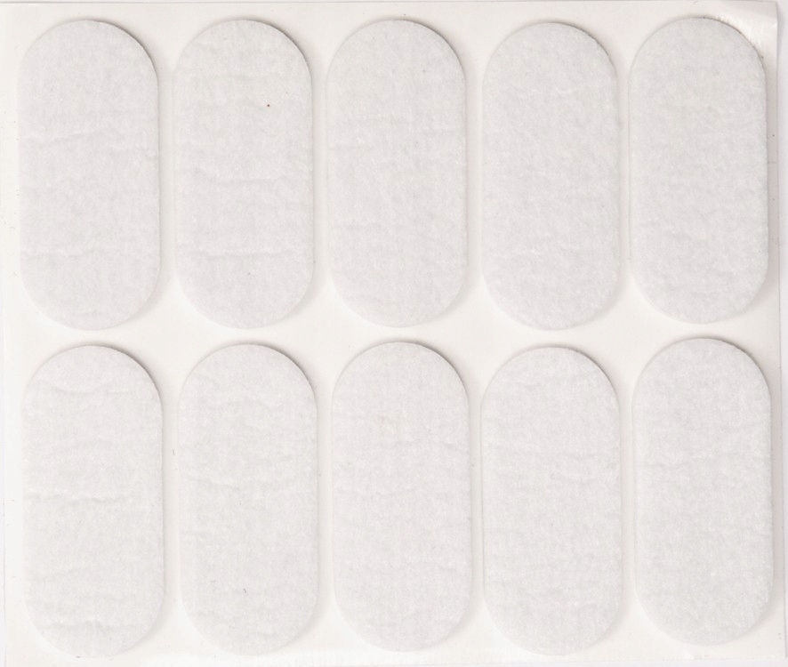 Podkładki filcowe 20x45 mm białe 74846 Vorel